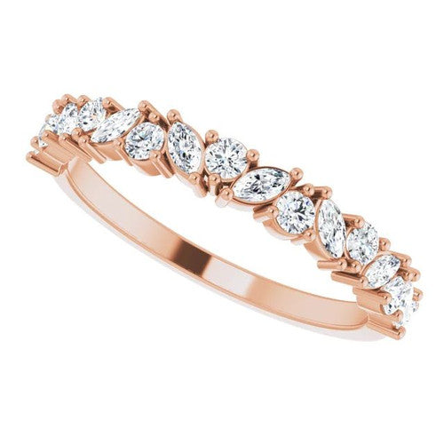14K Gold 1/2 CTW Diamond Anniversary Band 14K Rose Gold