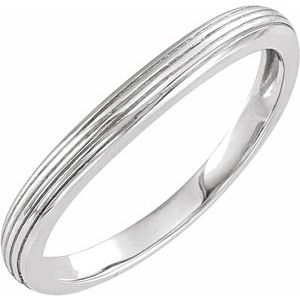 Plain - Susan - 14K White Gold Contour Band