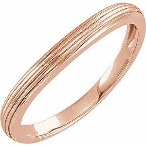 Plain - Susan - 14K Rose Gold Contour Band