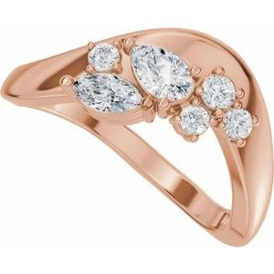 Curved - Milan - 14K Rose Gold 1/2 CTW Lab-Grown Diamond Contour Band