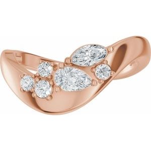 Curved - Milan - 14K Rose Gold 1/2 CTW Natural Diamond Contour Band