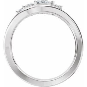 Curved - Milan - Platinum 1/2 CTW Lab-Grown Diamond Contour Band