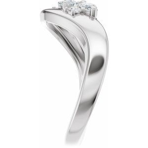 Curved - Milan - 14K White Gold 1/2 CTW Lab-Grown Diamond Contour Band