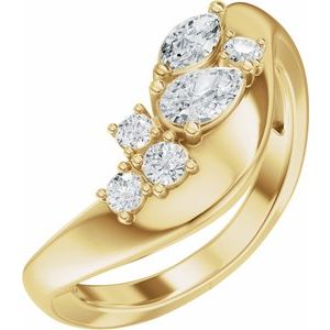 Curved - Milan - 14K Yellow Gold 1/2 CTW Lab-Grown Diamond Contour Band