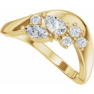 Curved - Milan - 14K Yellow Gold 1/2 CTW Lab-Grown Diamond Contour Band