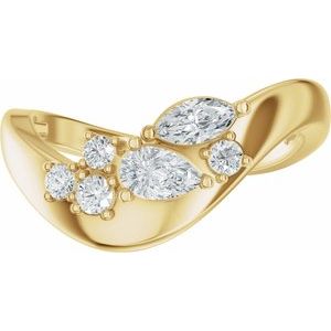 Curved - Milan - 14K Yellow Gold 1/2 CTW Natural Diamond Contour Band
