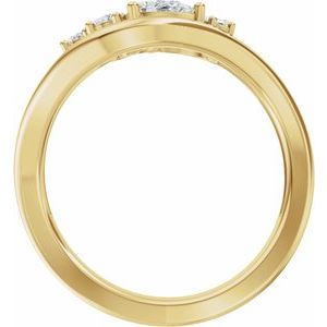 Curved - Milan - 14K Yellow Gold 1/2 CTW Natural Diamond Contour Band