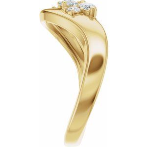 Curved - Milan - 14K Yellow Gold 1/2 CTW Lab-Grown Diamond Contour Band