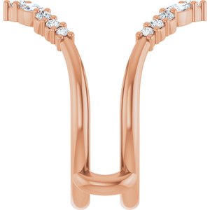 New Trends - Alva - 14K Rose Gold 1/2 CTW Lab-Grown Diamond Ring Guard