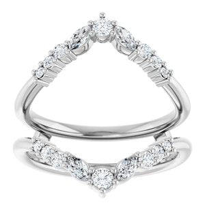 New Trends - Alva - Platinum 1/2 CTW Lab-Grown Diamond Ring Guard