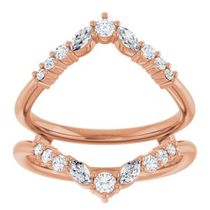 New Trends - Alva - 14K Rose Gold 1/2 CTW Natural Diamond Ring Guard