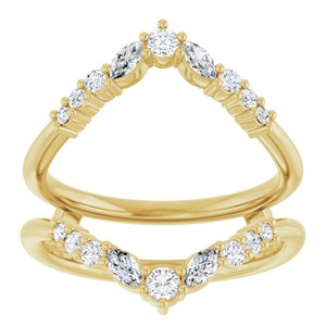 New Trends - Alva - 14K Yellow Gold 1/2 CTW Lab-Grown Diamond Ring Guard