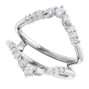 New Trends - Alva - Platinum 1/2 CTW Lab-Grown Diamond Ring Guard