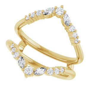 New Trends - Alva - 14K Yellow Gold 1/2 CTW Lab-Grown Diamond Ring Guard