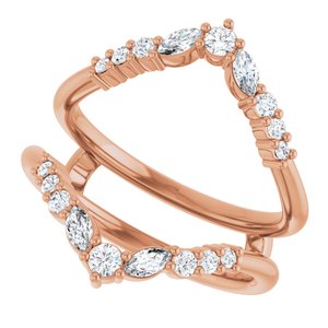 New Trends - Alva - 14K Rose Gold 1/2 CTW Natural Diamond Ring Guard