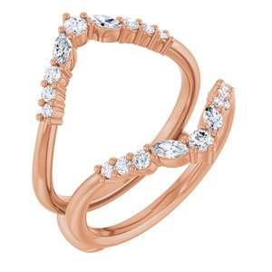 New Trends - Alva - 14K Rose Gold 1/2 CTW Natural Diamond Ring Guard