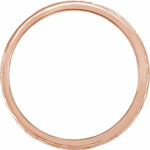 Classic - Marissa - 14K Rose Gold Hand-Engraved Vintage-Inspired Flat Band Size 6