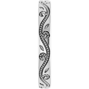 Classic - Erica - Platinum Milgrain Scroll Band Size 9