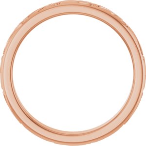 Classic - Erica - 18K Rose Gold Milgrain Scroll Band Size 9