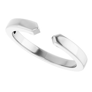 Plain - Nancy - 14K White Gold Open Band Size 7