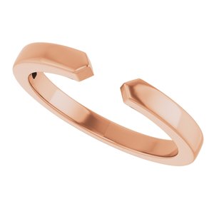 Plain - Nancy - 14K Rose Gold Open Band Size 7