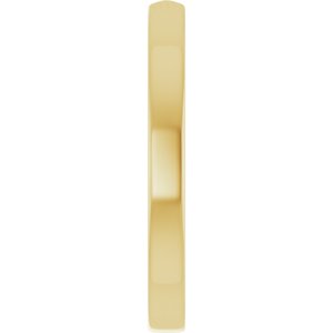 Plain - Nancy - 14K Yellow Gold Open Band Size 7