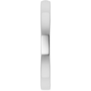 Plain - Nancy - 14K White Gold Open Band Size 7