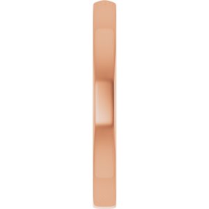 Plain - Nancy - 14K Rose Gold Open Band Size 7