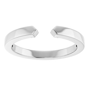 Plain - Nancy - 14K White Gold Open Band Size 7