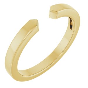 Plain - Nancy - 14K Yellow Gold Open Band Size 7
