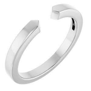Plain - Nancy - 14K White Gold Open Band Size 7