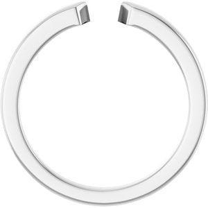 Plain - Nancy - 14K White Gold Open Band Size 7