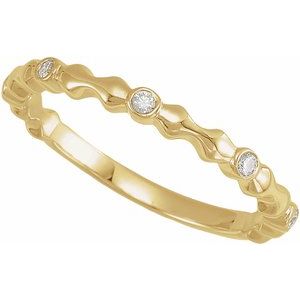 Matte - Finn - 14K Yellow Gold .07 CTW Natural Diamond Anniversary Band