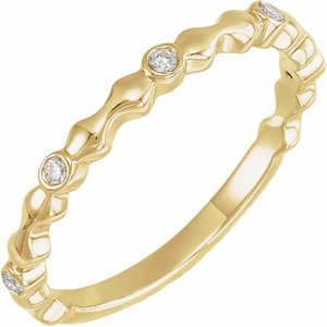 Matte - Finn - 14K Yellow Gold .07 CTW Natural Diamond Anniversary Band