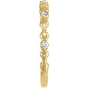 Matte - Finn - 14K Yellow Gold .07 CTW Natural Diamond Anniversary Band