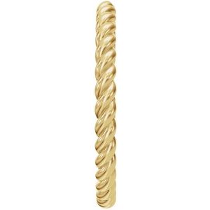 Unique - Sousan - 14K Yellow Gold Rope Open Band Size 4