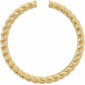 Unique - Sousan - 14K Yellow Gold Rope Open Band Size 4
