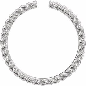 Unique - Sousan - 14K White Gold Rope Open Band Size 4