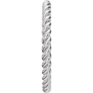 Unique - Sousan - 14K White Gold Rope Open Band Size 4
