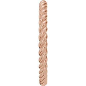 Unique - Sousan - 14K Rose Gold Rope Open Band Size 4