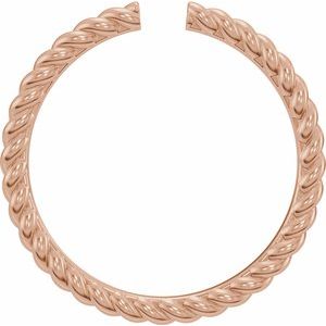 Unique - Sousan - 14K Rose Gold Rope Open Band Size 4