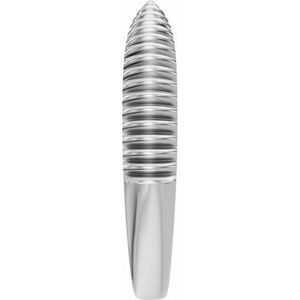 Unique - Silvia - 14K White Gold Ridged Open Band Size 4
