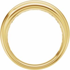 14K Yellow Gold Matching Band for 6.5 mm Round Ring
