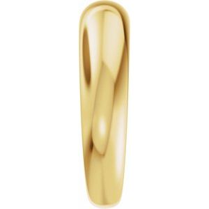 14K Yellow Gold Matching Band for 6.5 mm Round Ring