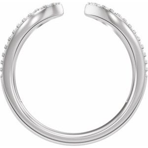 Pave - Ensley - 14K White Gold 1/3 CTW Lab-Grown Diamond Pave'-Style Open Band  Size 4