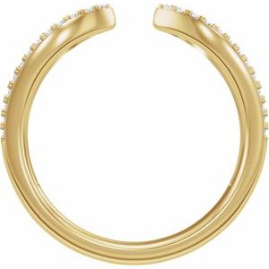 Pave - Ensley - 14K Yellow Gold 1/3 CTW Lab-Grown Diamond Pave'-Style Open Band  Size 4
