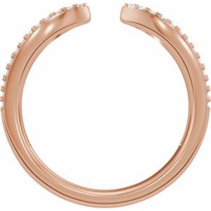 Pave - Ensley - 14K Rose Gold 1/3 CTW Lab-Grown Diamond Pave'-Style Open Band  Size 4