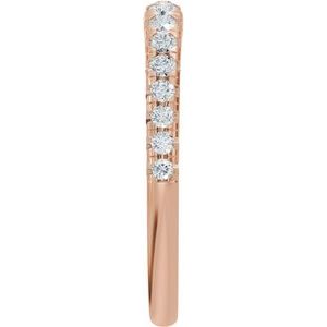 Unique - Addison - 14K Rose Gold 1/4 CTW Lab-Grown Diamond French-Set Open Band Size 4