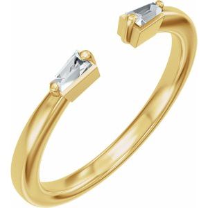 Unique - Alaiga - 14K Yellow Gold .07 CTW Natural Diamond Vintage-Inspired Open Band