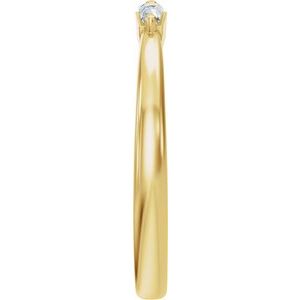 Unique - Alaiga - 14K Yellow Gold .07 CTW Natural Diamond Vintage-Inspired Open Band